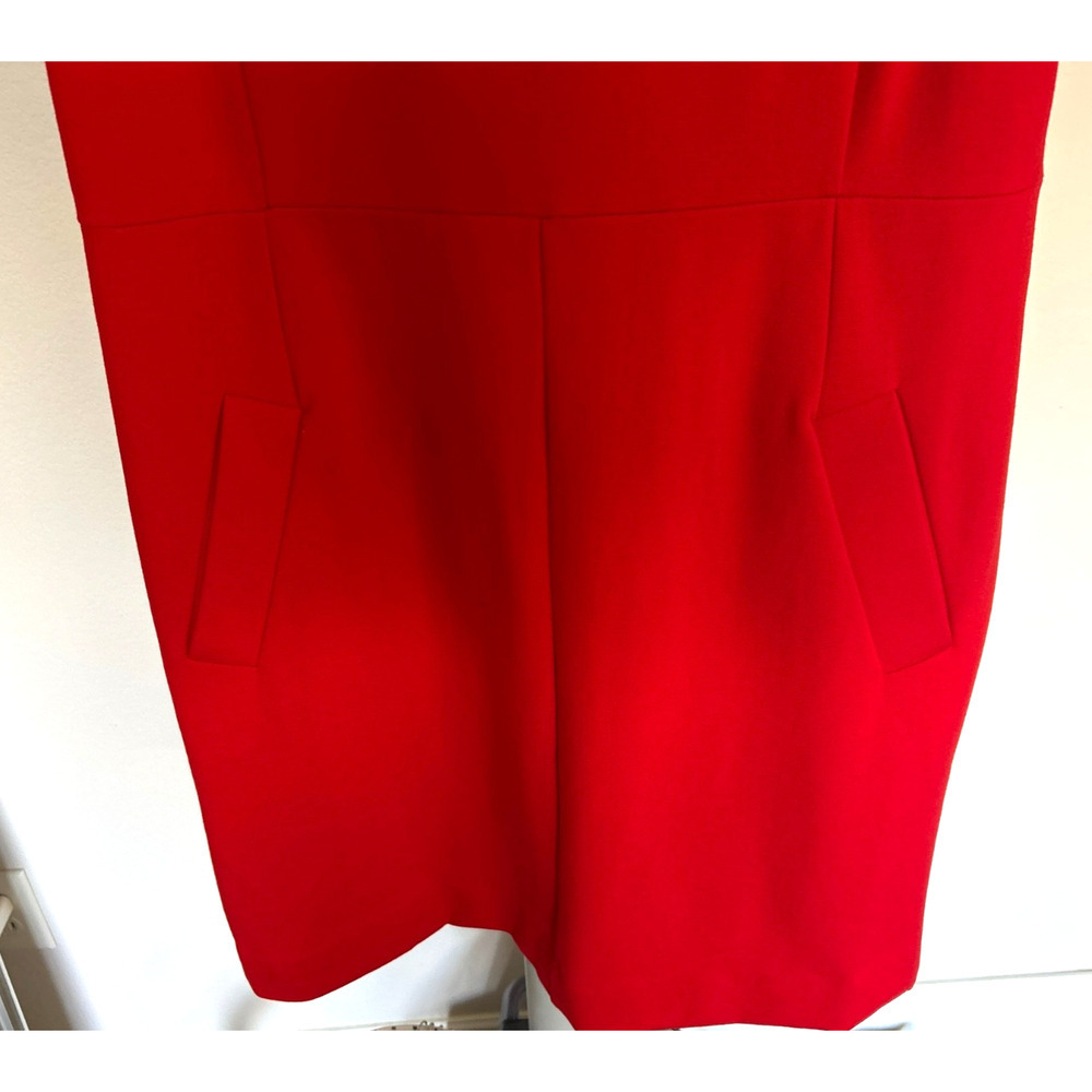 Lands End women's red sleeveless beaded sheath dress sz 14 - Picture 3 of 7